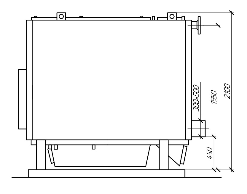 Котёл КВа-0.5 — Фронтальный вид