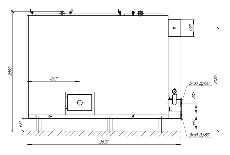 Автоматический котел КВ на дровах 3.5 МВт