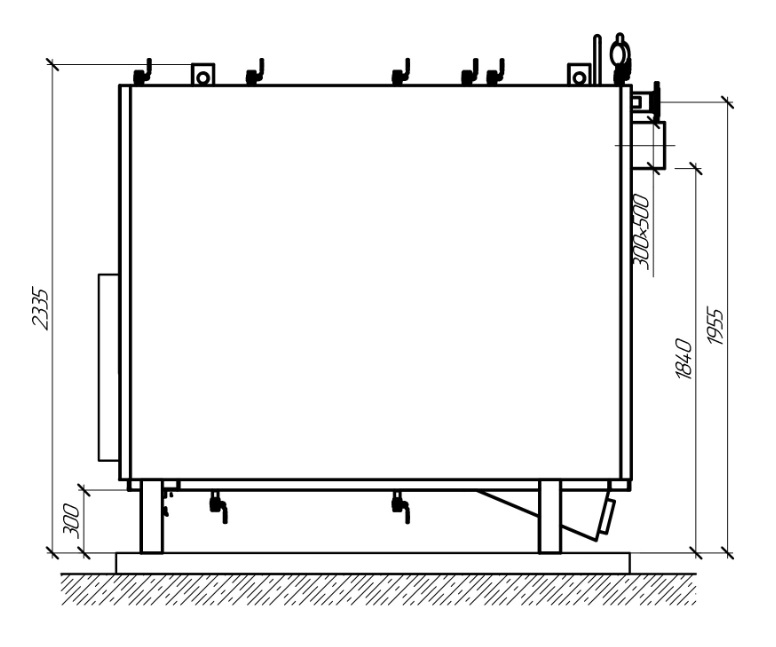 Котёл КВа-1.25 — Фронтальный вид