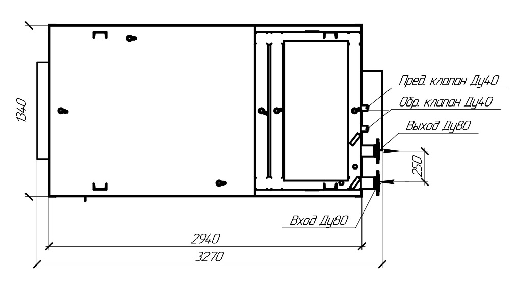 Котёл КВа-1.86 — Вид сверху