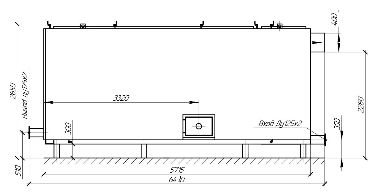 Котёл КВа-6.3 — Фронтальный вид