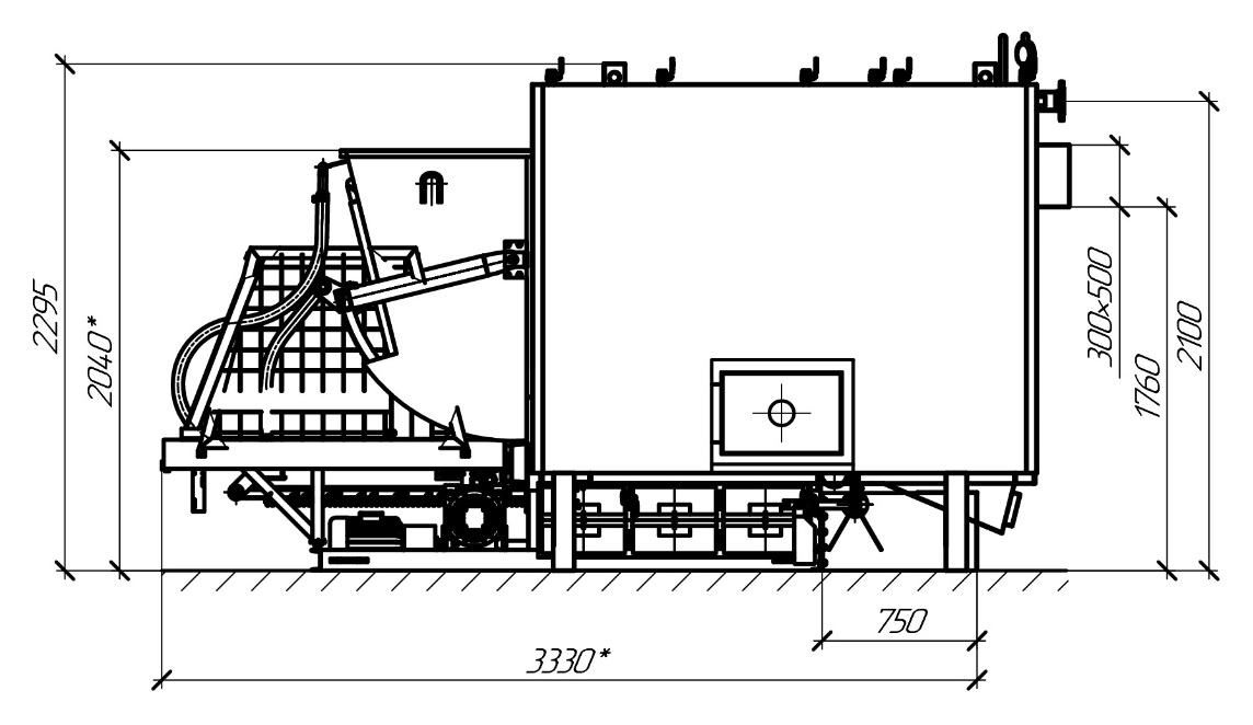 Котёл КВм-0.8 на угле